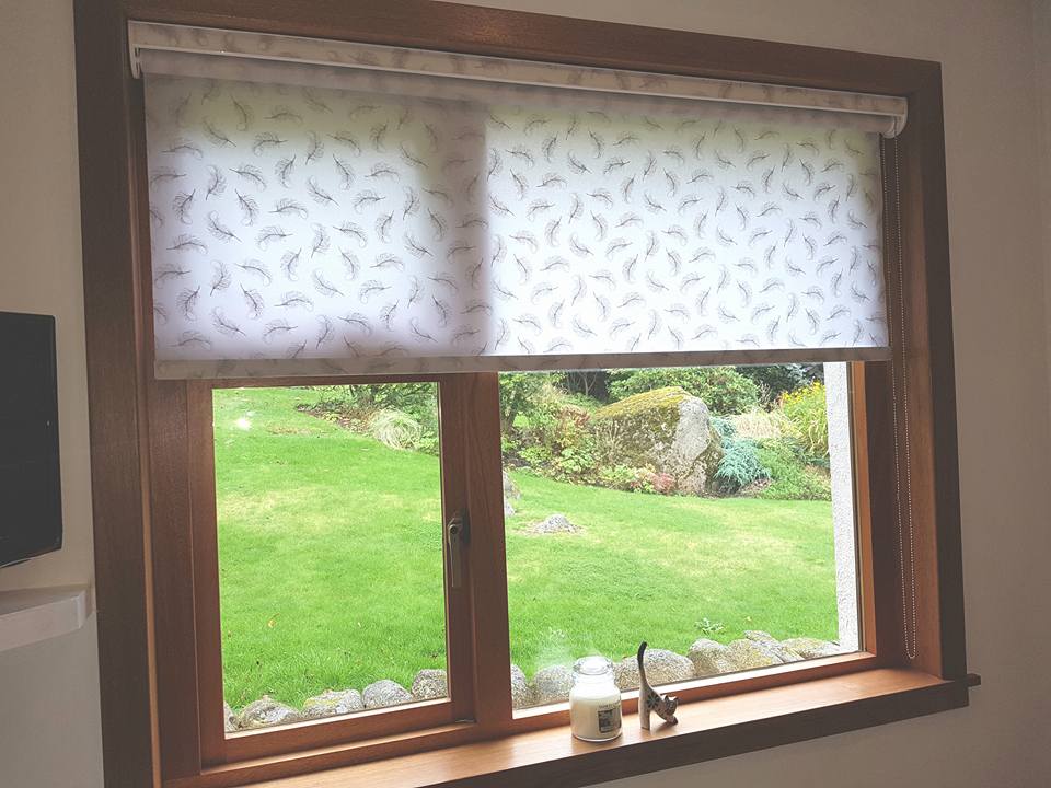 Example of a blind fitted for a customer