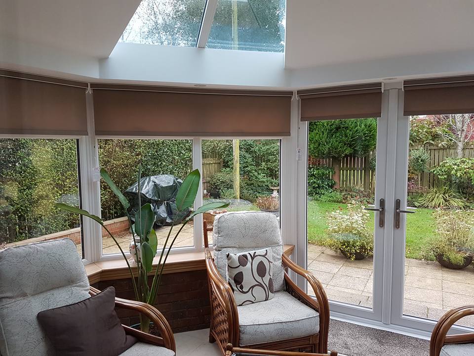Example of a blind fitted for a customer